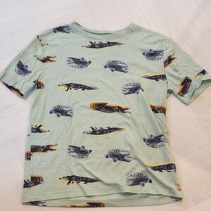 Old Navy Kids Green Alligator Print Tee